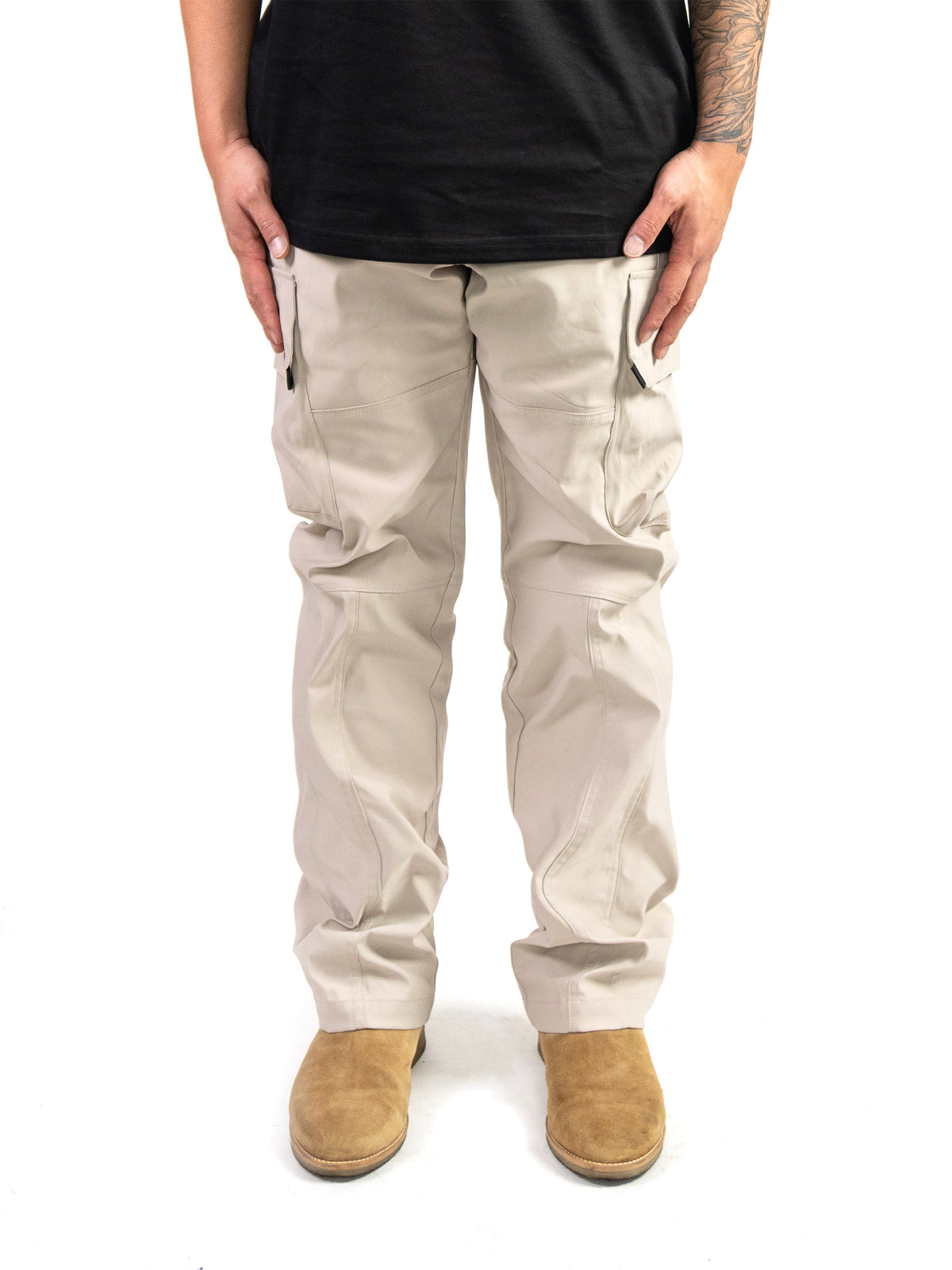 Stone Nylon Cargo Pants