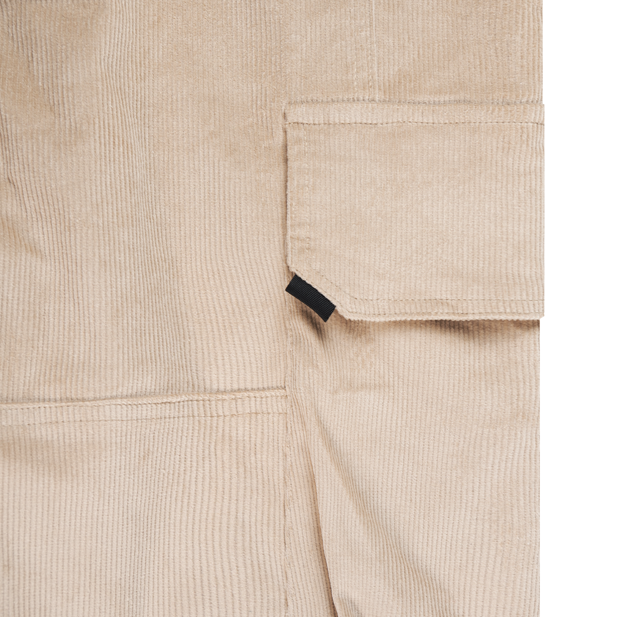 Beige Corduroy Cargo Pants