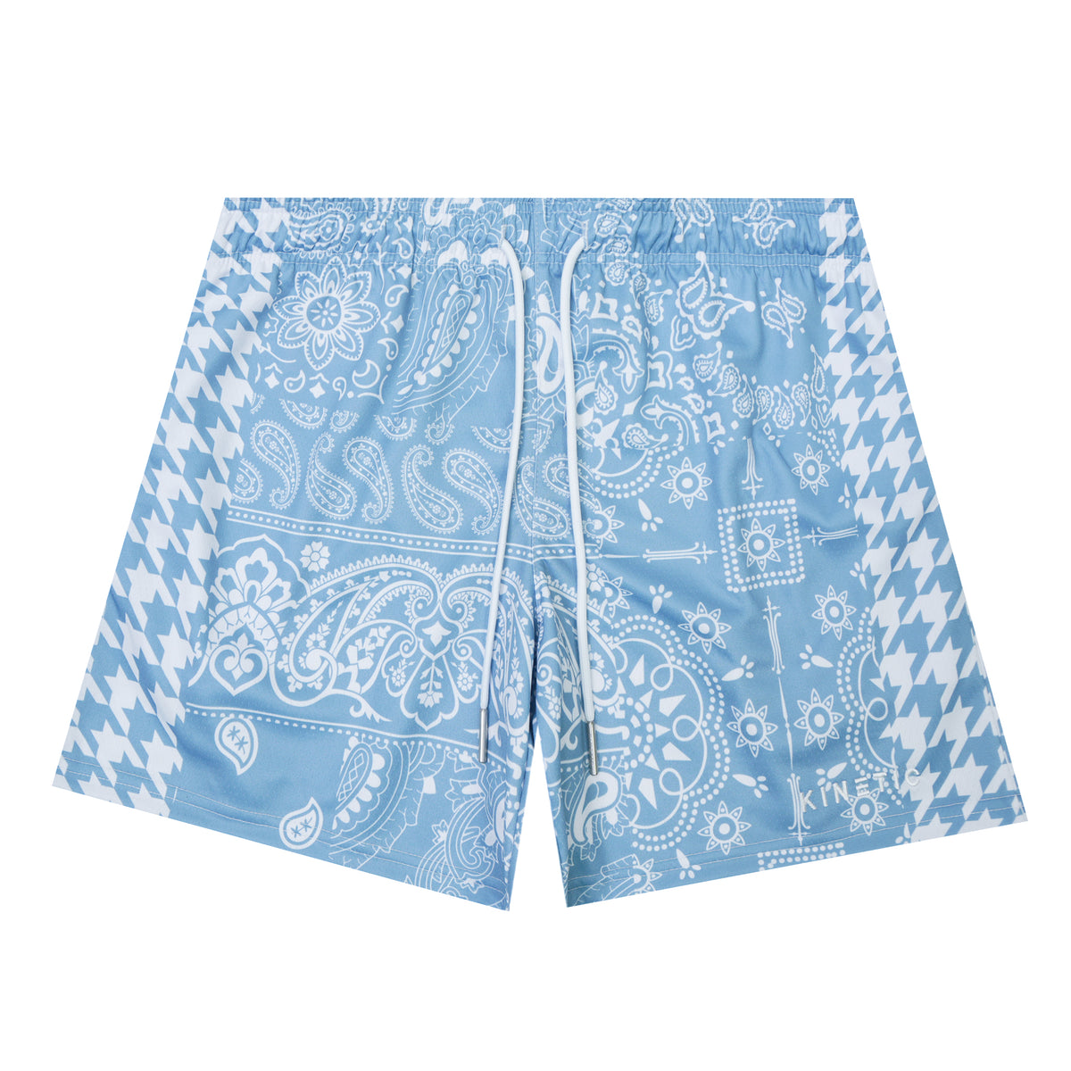 Houndstooth Paisley Soft Blue Fundamental Short