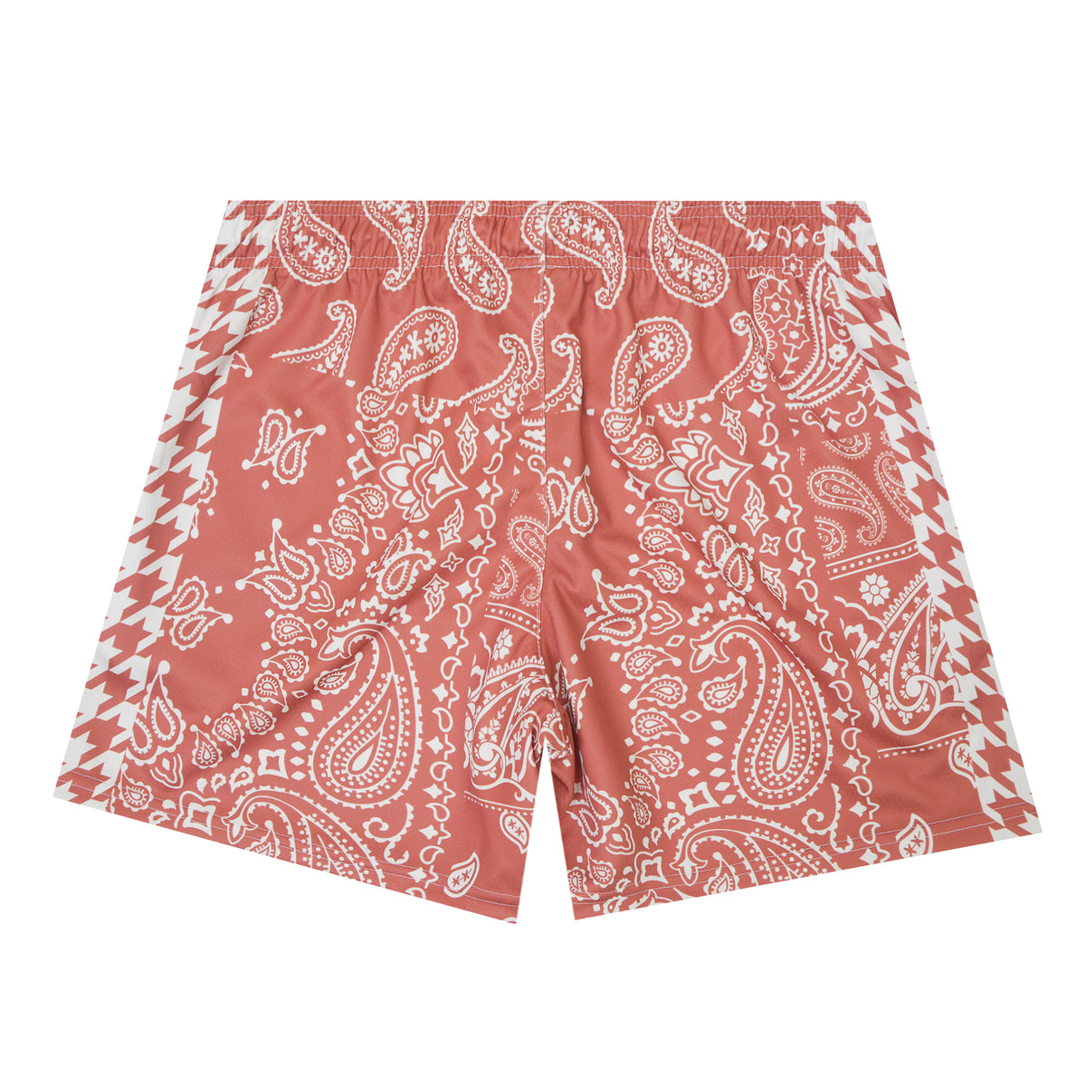 Houndstooth Paisley Terra Cotta Fundamental Short