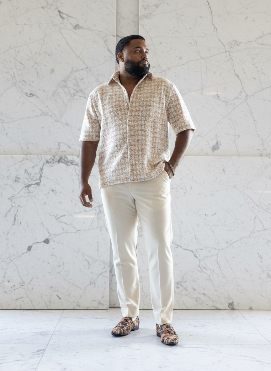 Pastel Mosaic Relaxed Fit Villa Shirt