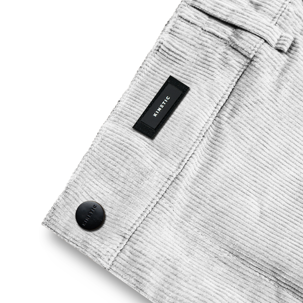 Silver Corduroy Cargo Pants